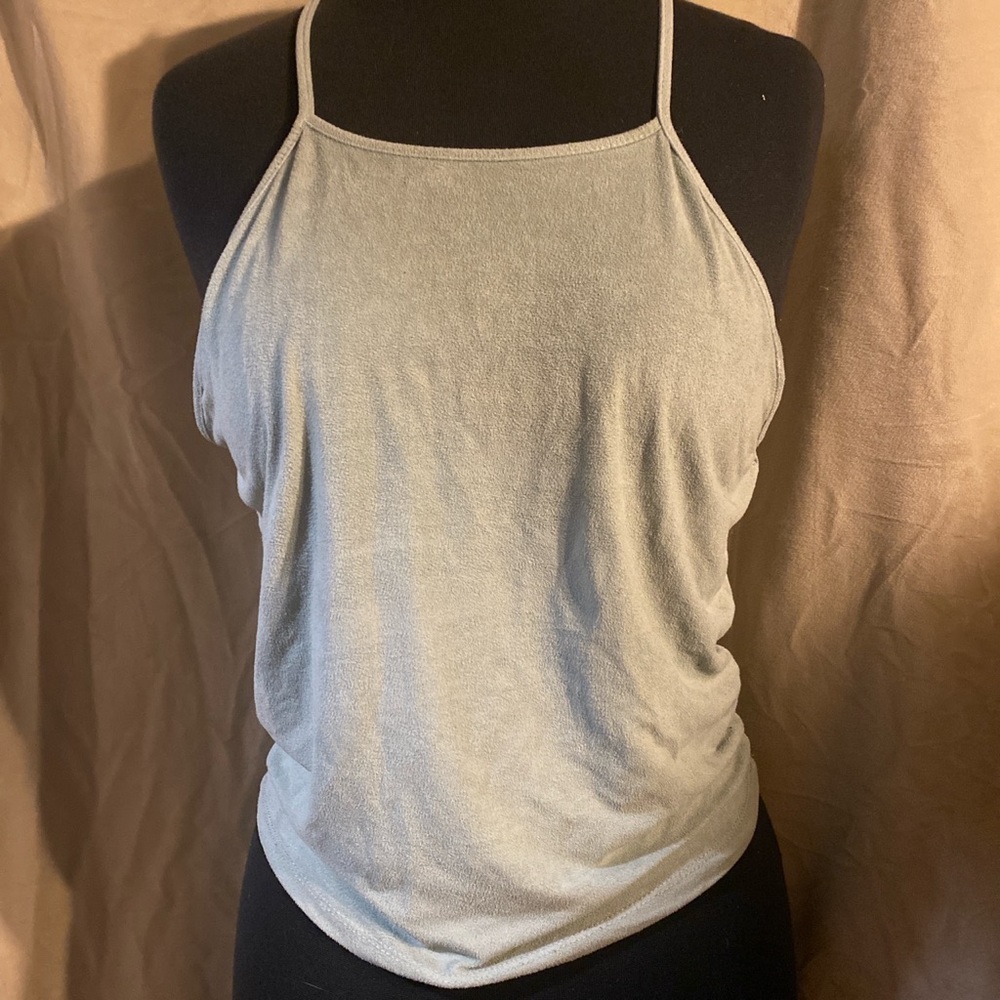 Sage green; soft stretchy tank; sportswear/loungewear